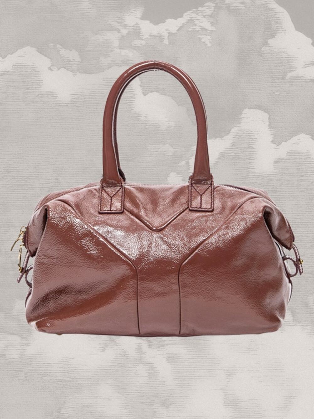 YVES SAINT LAURENT Easy Y Bag Duffle YSL Dark Orange Red Tom Ford Y2K